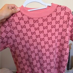 Faux Gucci Pink Logo Shirt